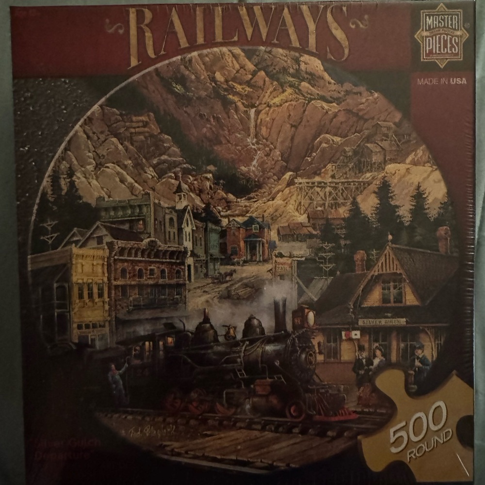 MasterPieces Railways 500-Piece Puzzle - Rustic Train Adventure